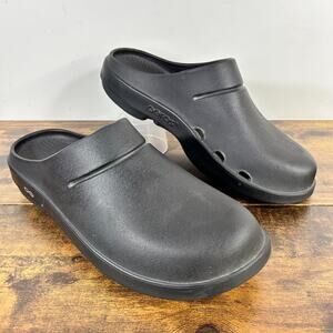Oofos Clog Oocloog Recovery Comfort Black Mules Sandals Mens 12 Womens 14